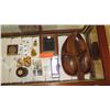 Image 11 : Misc. King Kalakaua Centennila Jubilee Memorabilia (Medals, Pins, Coin, Wood Tray)