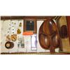 Image 1 : Misc. King Kalakaua Centennila Jubilee Memorabilia (Medals, Pins, Coin, Wood Tray)