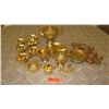 Image 1 : Wheeling Gold-Wash Embossed Relief Tea Service Set, Salt/Pepper Shakers, etc.