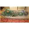 Image 1 : Huge Lot of Glass Ball Fishing Floats - Various Sizes/Colors - Does not include board