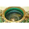 Image 11 : Large Glazed Porcelain Neoclassical Chalice w/Ornate Brass (Bronze?) Ornamentation 28X21X23