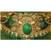 Image 3 : Large Glazed Porcelain Neoclassical Chalice w/Ornate Brass (Bronze?) Ornamentation 28X21X23