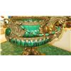 Image 8 : Large Glazed Porcelain Neoclassical Chalice w/Ornate Brass (Bronze?) Ornamentation 28X21X23