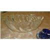 Image 3 : Mikasa Swirled Design Glass Bowl & Small Single-Stem Cobalt Blue Vase