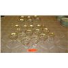 Image 1 : 21-Piece Matching Gilt-Band Glass Stemware