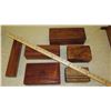 Image 8 : Qty 6 Misc. Lidded Rectangular Wooden Boxes - Various Wood
