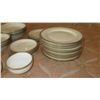 Image 4 : Jay Pouyat Limoges French China Set w/Gilt Edging - Dinner Plates, Bowls, Salad Plate, Saucers, Cups