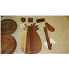 Image 2 : 14 Pieces Wooden Stringed Instrument, Shadow Box, Stool, Miniature Boxes, etc.