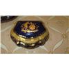 Image 2 : Qty 3 Misc. Gilt-Banded French Limoges Cobalt Blue Ceramic Trinket Boxes