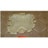 Image 2 : Antique Carved Alabaster Tray - Floral Motif Approx. 12X9