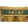 Image 11 : French Empire Style Faux Malachite Overlay Table w/Gilt Edging and Lion Clawfoot Details 63x31x32