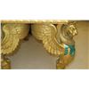 Image 13 : French Empire Style Faux Malachite Overlay Table w/Gilt Edging and Lion Clawfoot Details 63x31x32