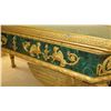 Image 16 : French Empire Style Faux Malachite Overlay Table w/Gilt Edging and Lion Clawfoot Details 63x31x32