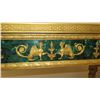 Image 17 : French Empire Style Faux Malachite Overlay Table w/Gilt Edging and Lion Clawfoot Details 63x31x32