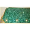 Image 3 : French Empire Style Faux Malachite Overlay Table w/Gilt Edging and Lion Clawfoot Details 63x31x32