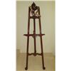 Image 1 : Tall, Carved Dark Wood Easel w/Carved Details - Approx. 24X24X77 H