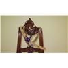 Image 2 : Tall, Carved Dark Wood Easel w/Carved Details - Approx. 24X24X77 H