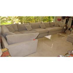 5-Piece Pottery Barn Oversized Modular Sofa Sectional Set - Lt. Gray