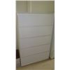Image 1 : Tall 5-Drawer White Dresser - 32X17X50