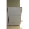Image 1 : Qty 2 Tall 5-Drawer White Dressers (Approx. 32X17X50)
