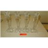 Image 1 : Qty 4 Slovakian Hand Crafted Cut Crystal Pillar Candle Holders