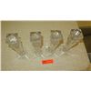Image 2 : Qty 4 Slovakian Hand Crafted Cut Crystal Pillar Candle Holders