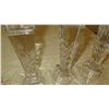 Image 4 : Qty 4 Slovakian Hand Crafted Cut Crystal Pillar Candle Holders