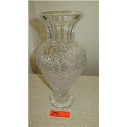 Tall Relief-Cut Crystal Flower Urn - Approx. 15.5" Tall