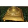 Image 8 : Pair: Large Brass Cast Chalice w/Ornate Gilt Relief and Faux Malachite Overlay 24" H