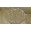 Image 2 : Cut Crystal Stemmed Dessert Tray (approx. 11" dia) and Round Bowl (approx. 6" H)