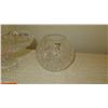 Image 4 : Cut Crystal Stemmed Dessert Tray (approx. 11" dia) and Round Bowl (approx. 6" H)