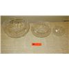 Image 1 : Qty 3 Poland Cut Crystal Bowls - Approx. 3" dia. to 9" dia.