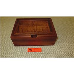 Lined Rectangular Koa Box - Approx. 10" Width, 7" Depth, 4" Ht