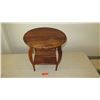 Image 2 : Round Koa Wood Stand - Approx. 19" Tall, 20" Dia