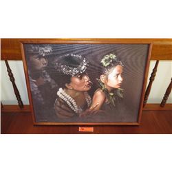 Ltd. Ed. Framed Canvas: "Ho'omaupopo" - by Edwin B. Kayton 27 X 21