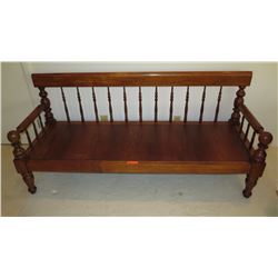 Large Vintage Koa Wood Bench - Approx. 80x28x35