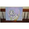 Image 1 : Original Acrylic on Canvas: White Tiger - by Zambucka 30x24