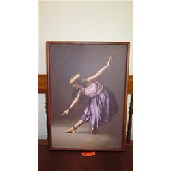 Ltd. Ed. Framed Canvas: Hula Dancer in Lilac - by Edwin B. Kayton 21 X 29