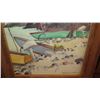 Image 3 : Framed Original Watercolor: Seaside House  with Boats - by Francis A. Davis 24X18