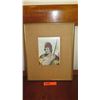 Image 1 : Old Framed Color Print: Hawaiian Man w/Feather Cloak 17X13