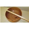 Image 8 : Large Wood Bowl - Mango? Approx. 14.5" dia, 8" h