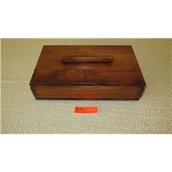 Rectangular Wood Box w/Lid (Tongue-Groove) - Approx. 15.5" L  X 9" W