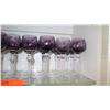 Image 11 : Qty 26 Etched, Grape Colored Cut Crystal Stemware