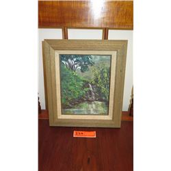 Framed Canvas Painting: Waterfall "Morgan's Corner" - by Margaret S. McMillan 12X14