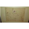 Image 2 : Framed Color Crayon Lithograph: Picasso "Picasso and the Human Comedy" 1954 Paris 22X18