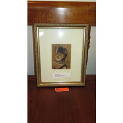 Framed Collotype of Original Work: Degas  La Chanteuse  - Printed in Paris 1948 (13X16)