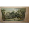 Image 2 : Framed Old Print - Depicting Hawaiian Village Scene 1958 (framed 1958) 21X17