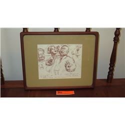 Framed Print: After Daumier - Hand-Signed by Madge Tennent 15x11