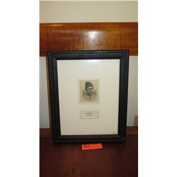 Old Framed Black & White Sketch -  Queen Kapiolani Queen of Hawaii 1834 to 1899  (13x16)