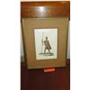 Image 1 : Old Framed Print: Hawaiian Chief w/Feather Cloak and Helmet 13x16